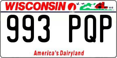 WI license plate 993PQP