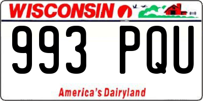 WI license plate 993PQU
