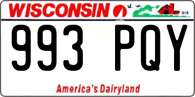 WI license plate 993PQY