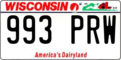 WI license plate 993PRW