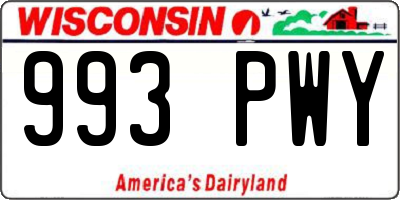 WI license plate 993PWY