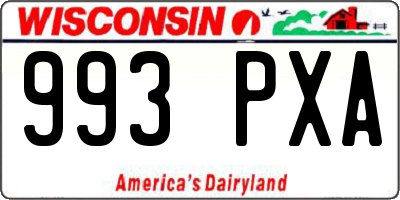 WI license plate 993PXA