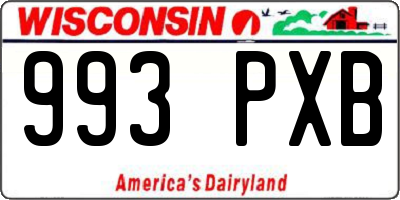 WI license plate 993PXB