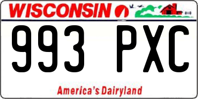 WI license plate 993PXC