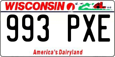 WI license plate 993PXE