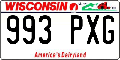 WI license plate 993PXG