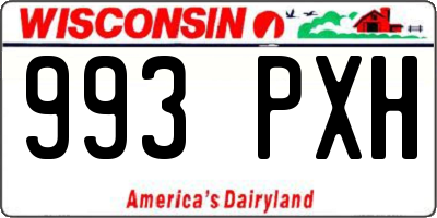 WI license plate 993PXH