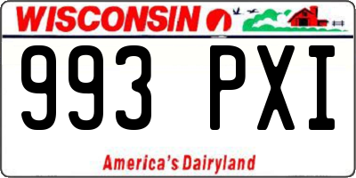 WI license plate 993PXI