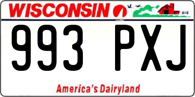 WI license plate 993PXJ