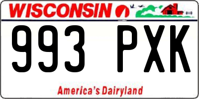 WI license plate 993PXK