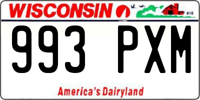 WI license plate 993PXM
