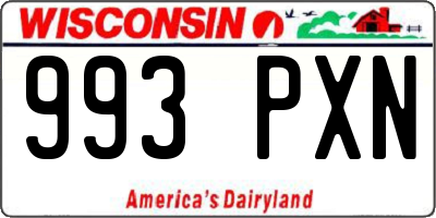 WI license plate 993PXN