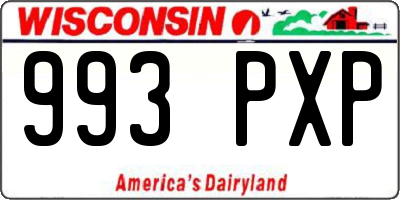 WI license plate 993PXP