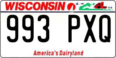 WI license plate 993PXQ