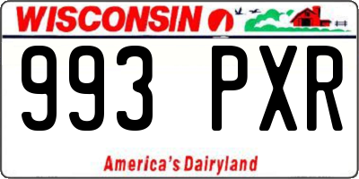 WI license plate 993PXR