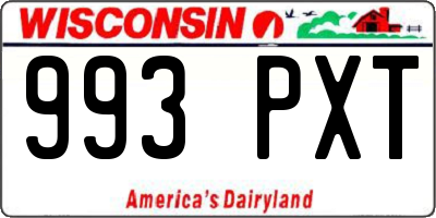 WI license plate 993PXT