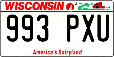 WI license plate 993PXU