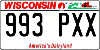 WI license plate 993PXX