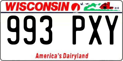 WI license plate 993PXY