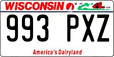WI license plate 993PXZ