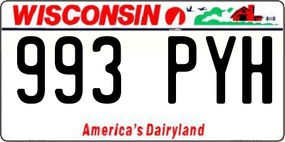 WI license plate 993PYH