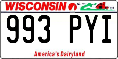WI license plate 993PYI