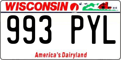 WI license plate 993PYL