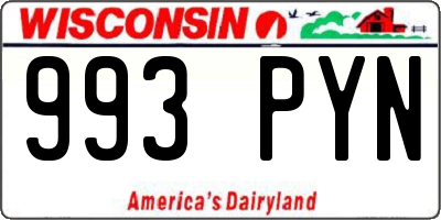 WI license plate 993PYN