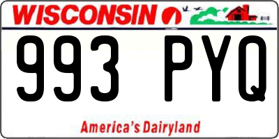 WI license plate 993PYQ