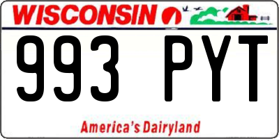 WI license plate 993PYT