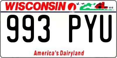 WI license plate 993PYU