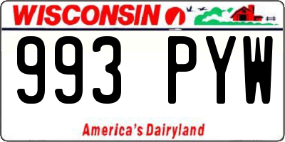 WI license plate 993PYW