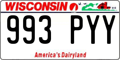 WI license plate 993PYY