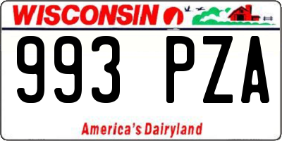 WI license plate 993PZA