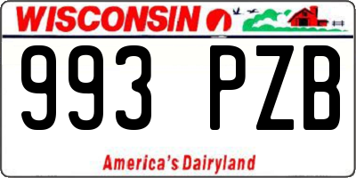 WI license plate 993PZB