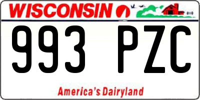 WI license plate 993PZC