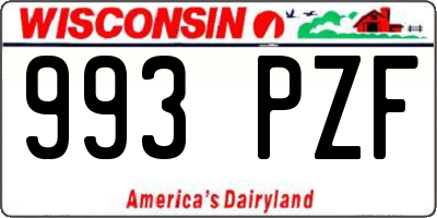 WI license plate 993PZF