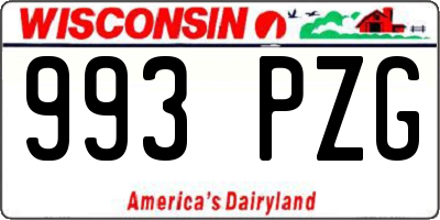 WI license plate 993PZG