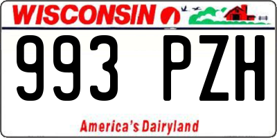 WI license plate 993PZH