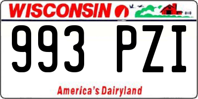 WI license plate 993PZI