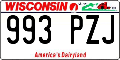 WI license plate 993PZJ