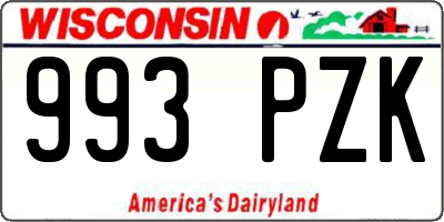 WI license plate 993PZK