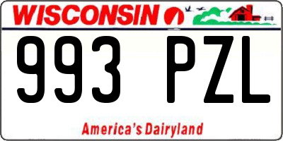 WI license plate 993PZL