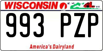 WI license plate 993PZP