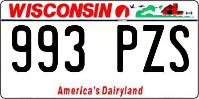 WI license plate 993PZS