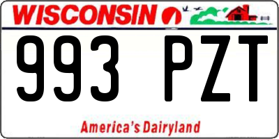WI license plate 993PZT