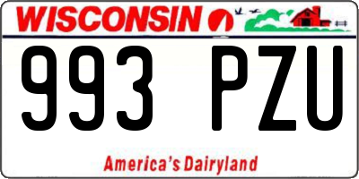 WI license plate 993PZU