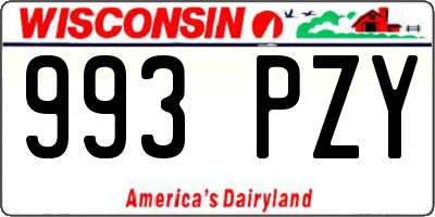 WI license plate 993PZY