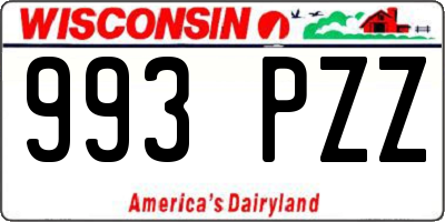 WI license plate 993PZZ