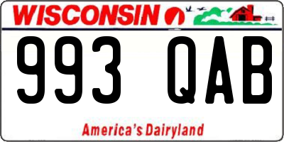 WI license plate 993QAB